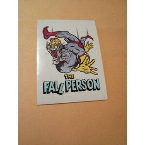 1983 General Mills Zero Hero Trading Card Sticker Vintage #50 Fall Person